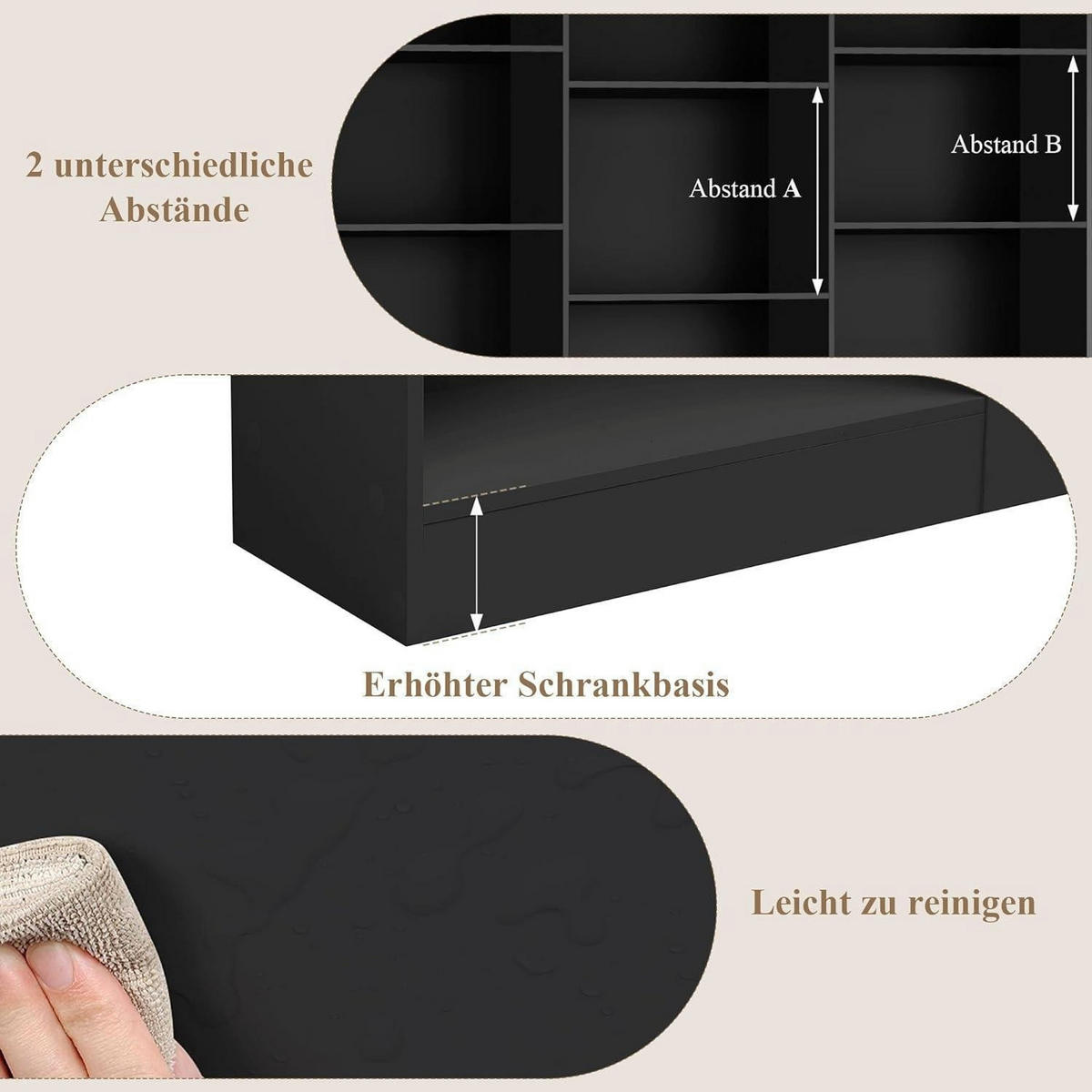 BÜCHERREGAL 188 cm schwarz - Schwarz, Holzwerkstoff (149/188/23.5cm)