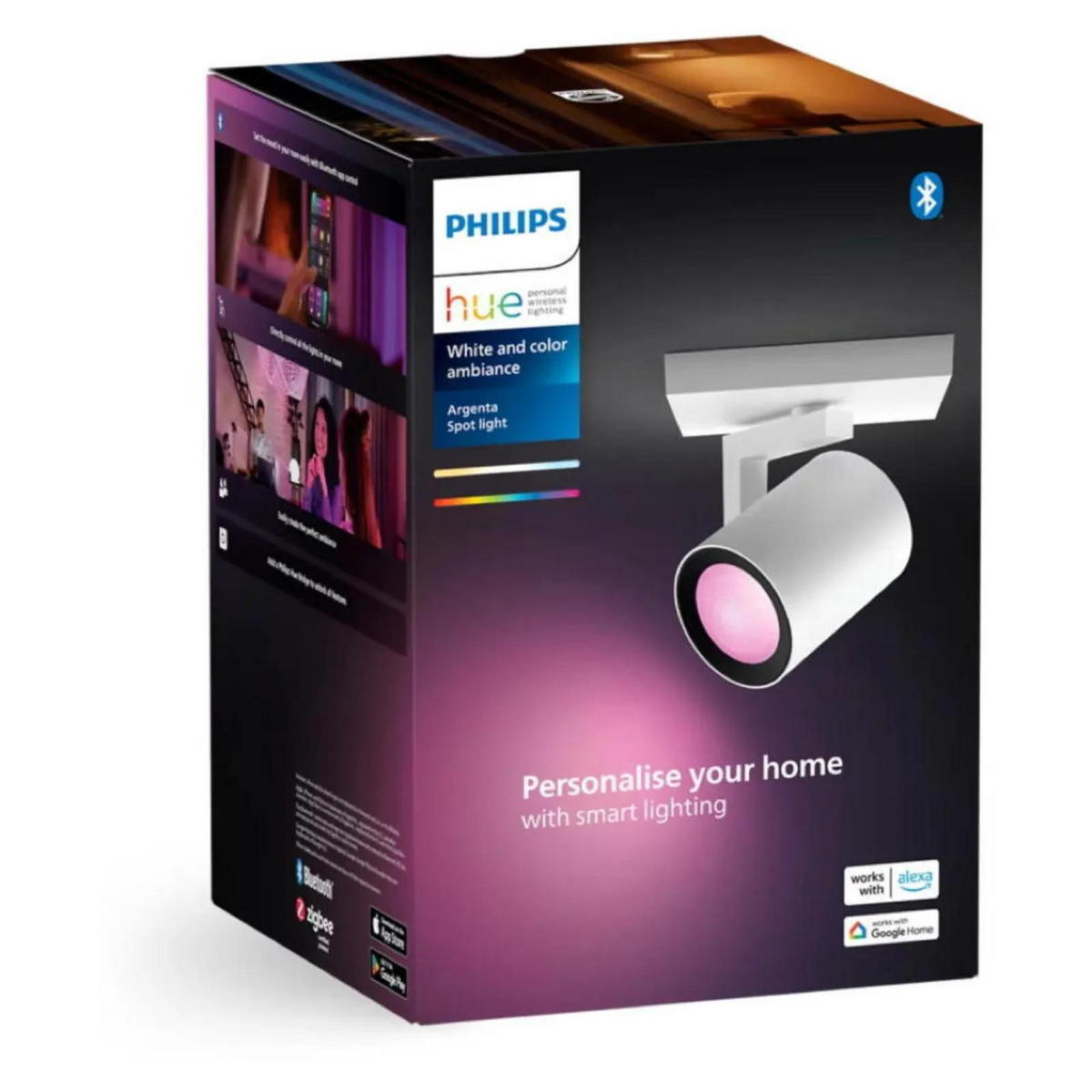 DECKENLEUCHTE Argenta Weiß - Weiß, Metall (9/9/12.6cm) - Philips HUE