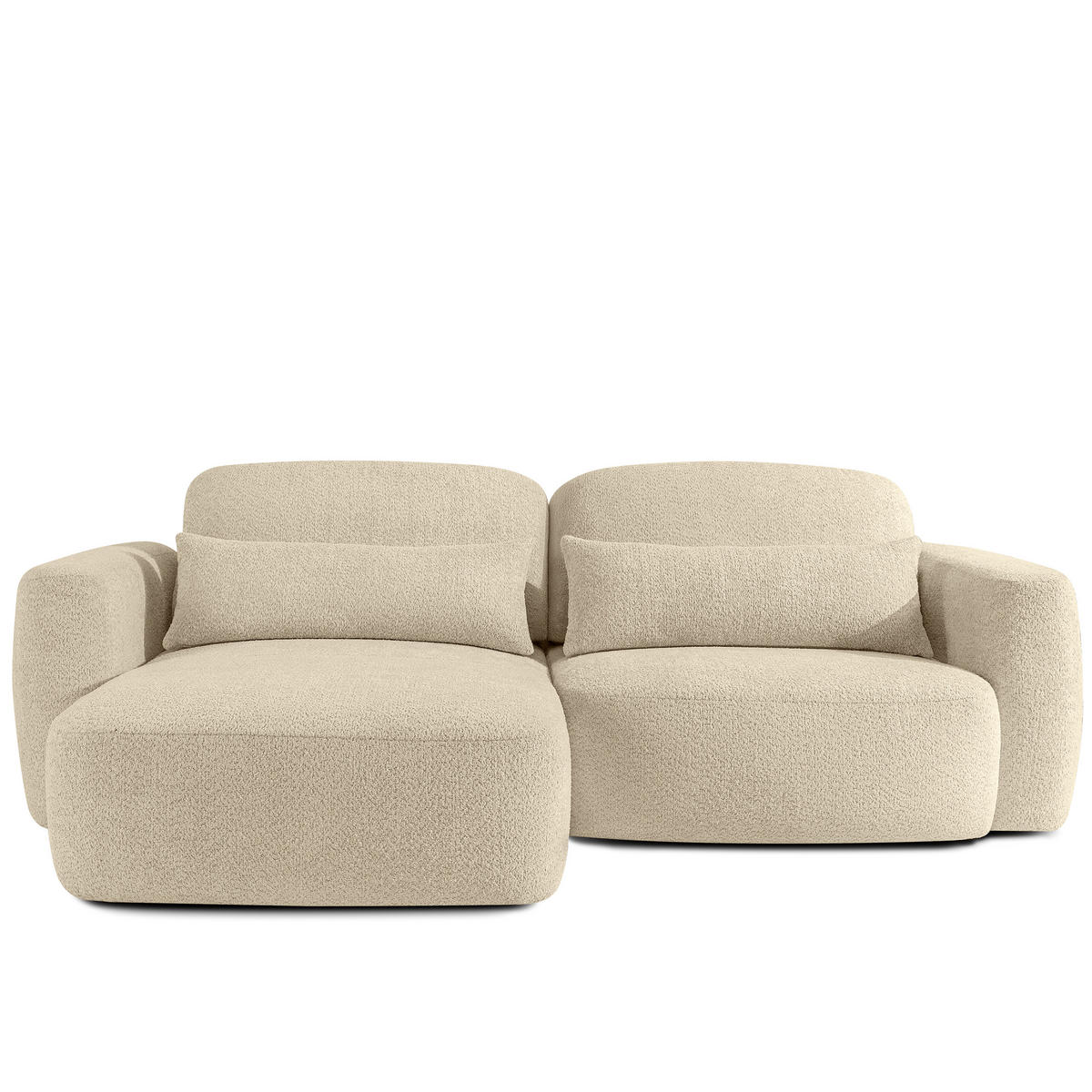 SITZGARNITUR ELOSA - Beige, Holz/Textil (245/85/165cm) - KONSIMO®