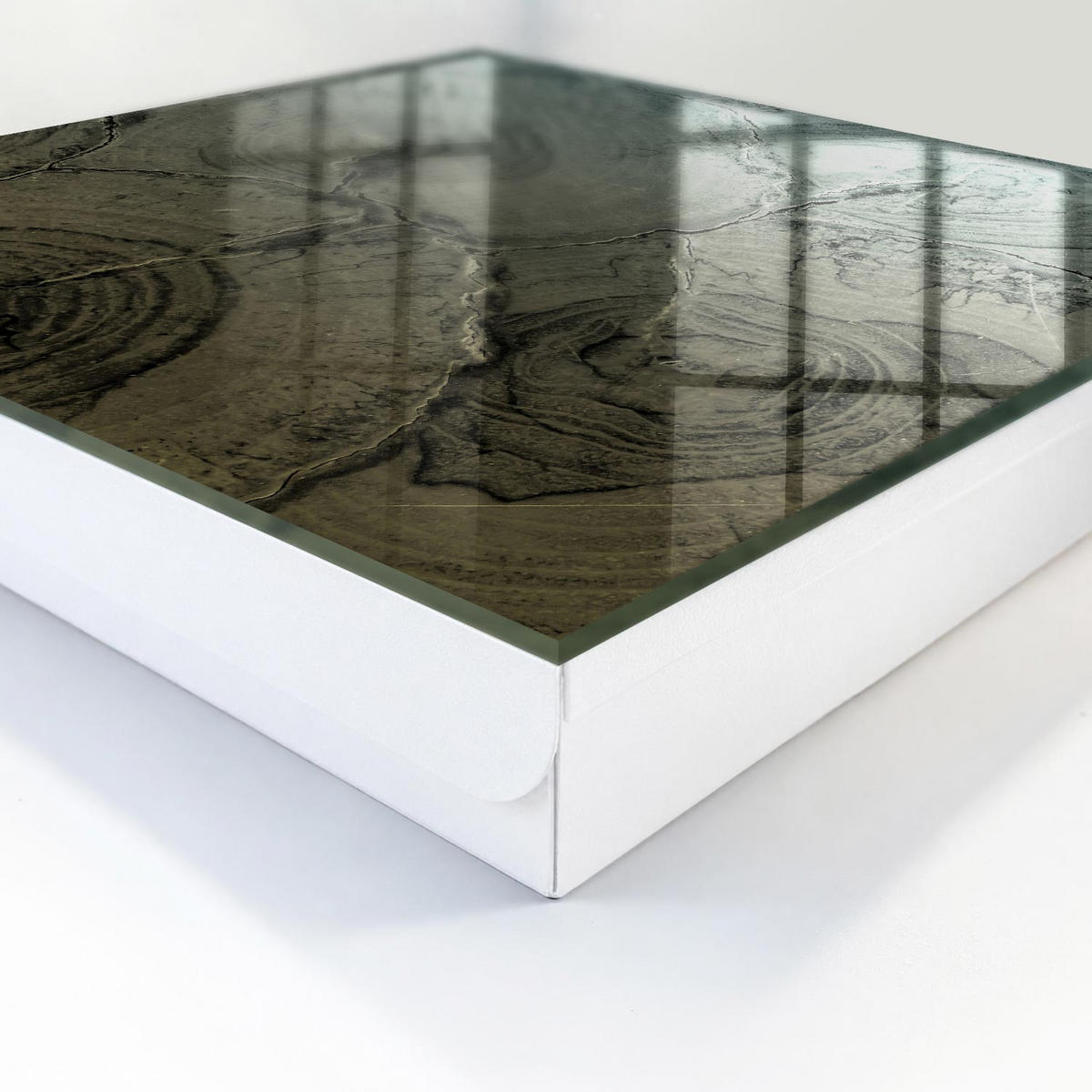 SCHLÜSSELBOX Weiß 30x30 cm – Türöffnung nach rechts - Holzkonstruktion - Grau, Metall (30/30/5cm) - TULUP