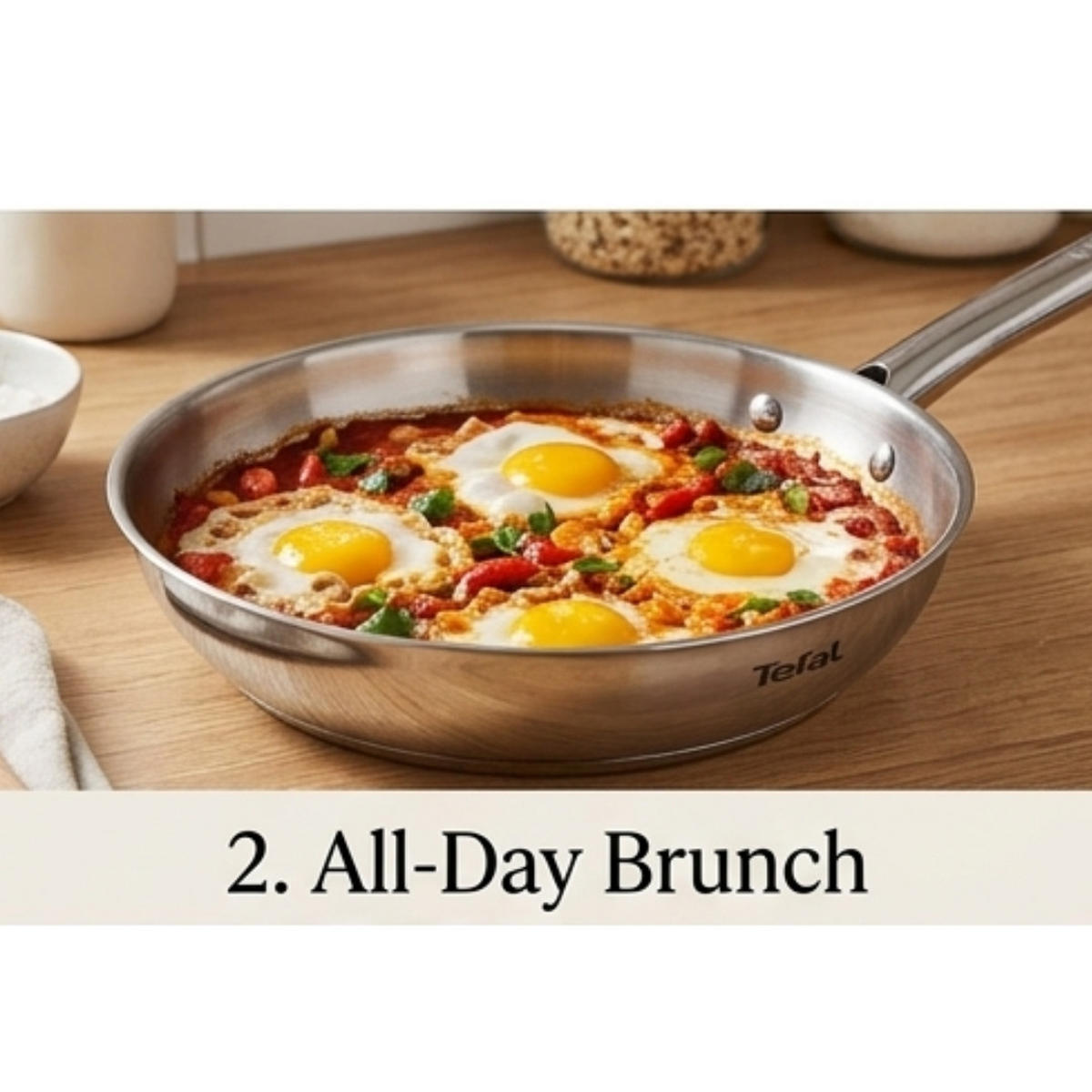 BRATPFANNE A69506 28 cm Edelstahl Induktion Silber für alle Herdarten - Silberfarben, Metall (28cm) - Tefal