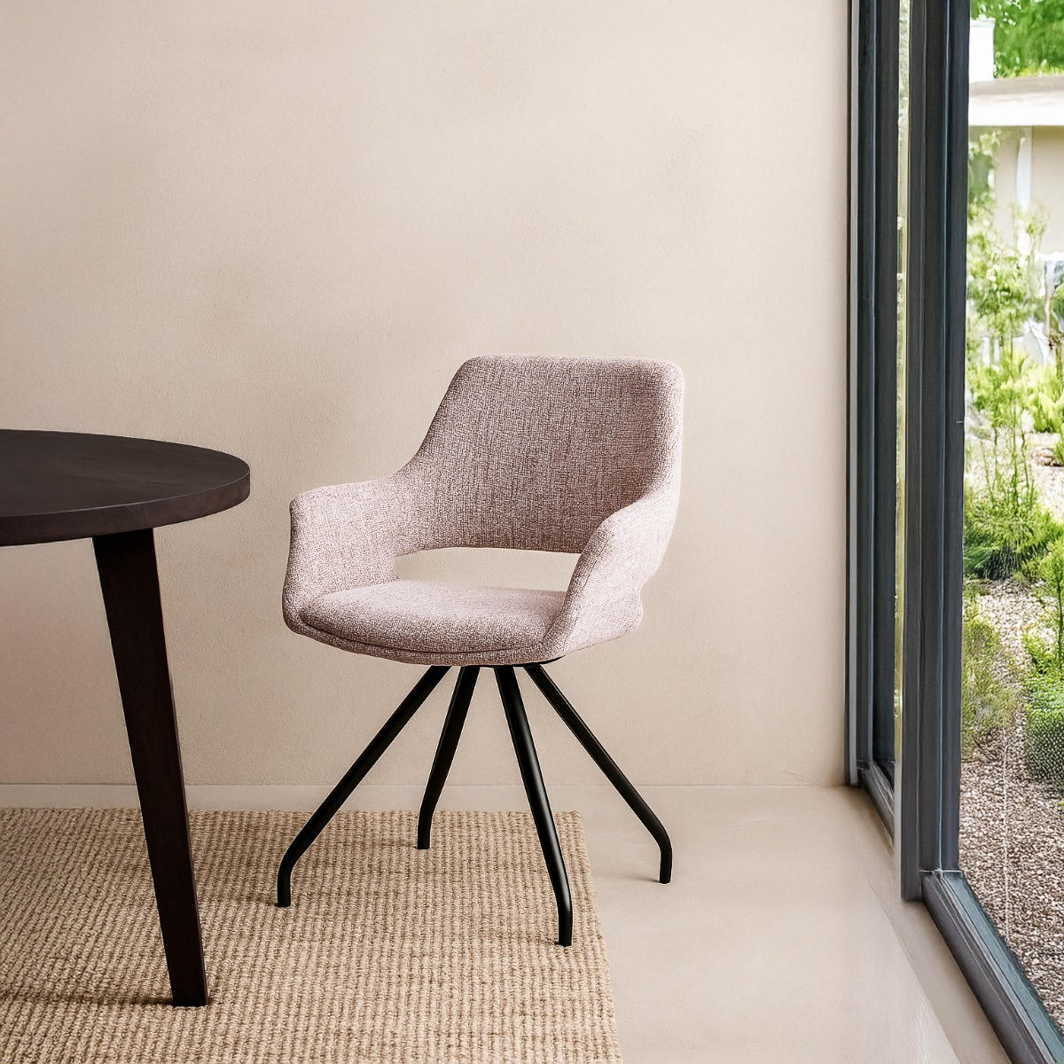 ESSZIMMERSTÜHLE Capp Rosa 61/61/88 cm - Pink, Textil (61/88/61cm) - Livingfurn