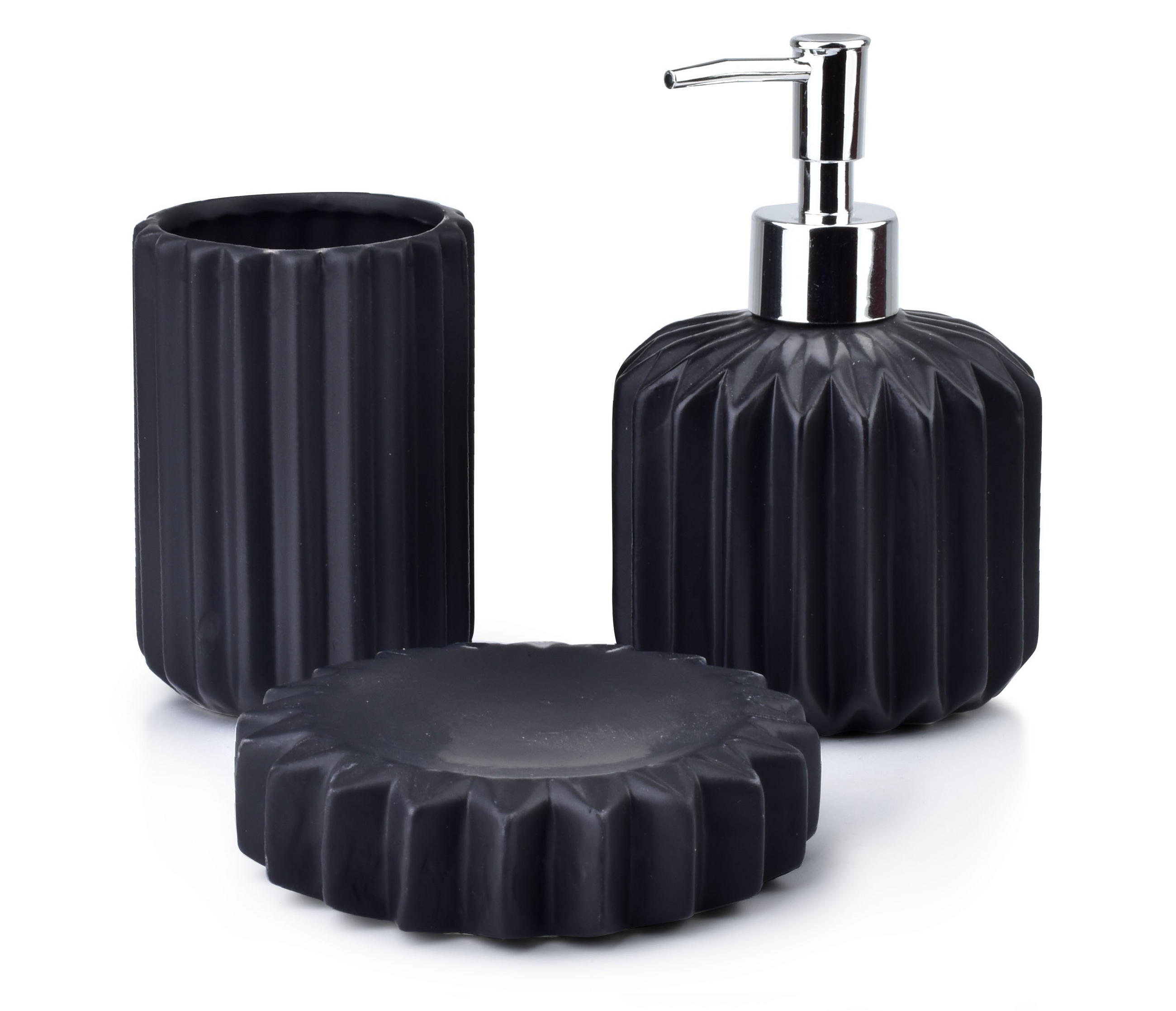 BADEZIMMERZUBEHÖR Ferra Schwarz 20/22/9 cm Keramik - Schwarz, Keramik (22/9/20cm) - Mondex
