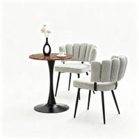 TISCHGRUPPE 3-tlg Runder Esstisch 60cm Hellgrau - Grau, Metall (73.5/21.5/76cm) - Raelunyi