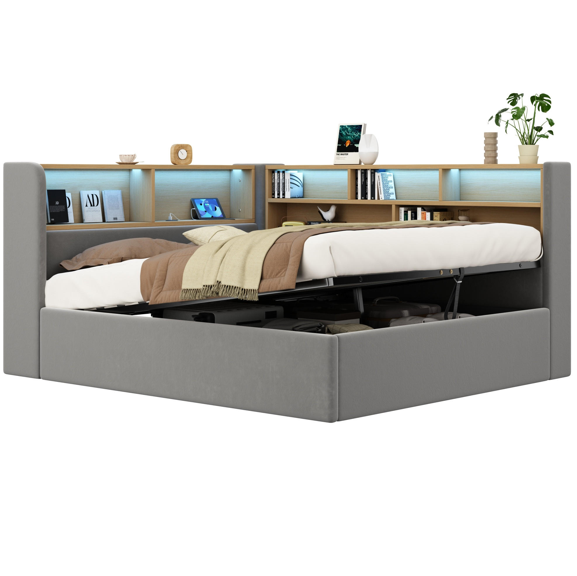 Modfu Tagesbett Grau 140x190 cm