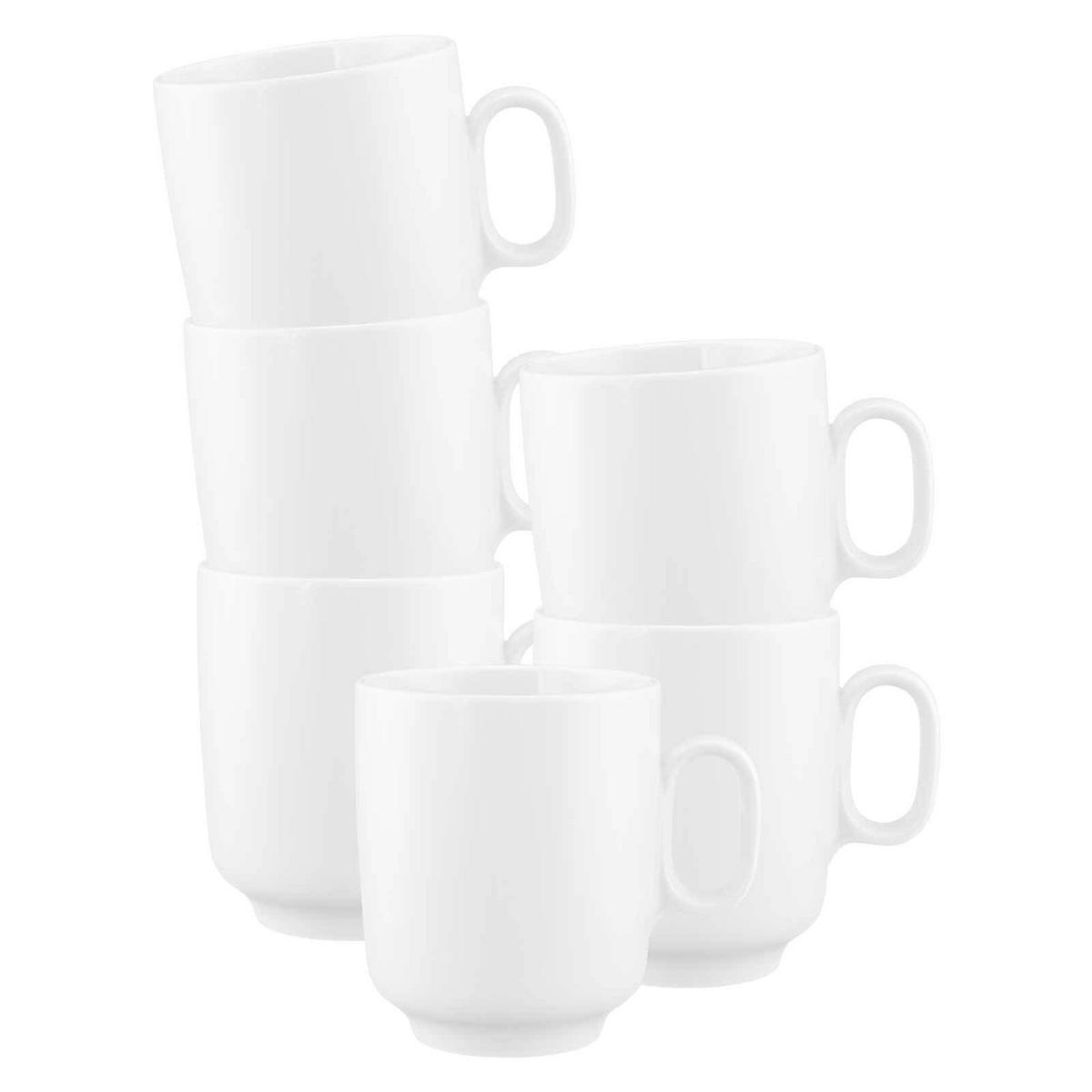HENKELBECHER Sento Home weiß 400 ml 6er Set - Weiß, Keramik (0.4L) - Seltmann Weiden
