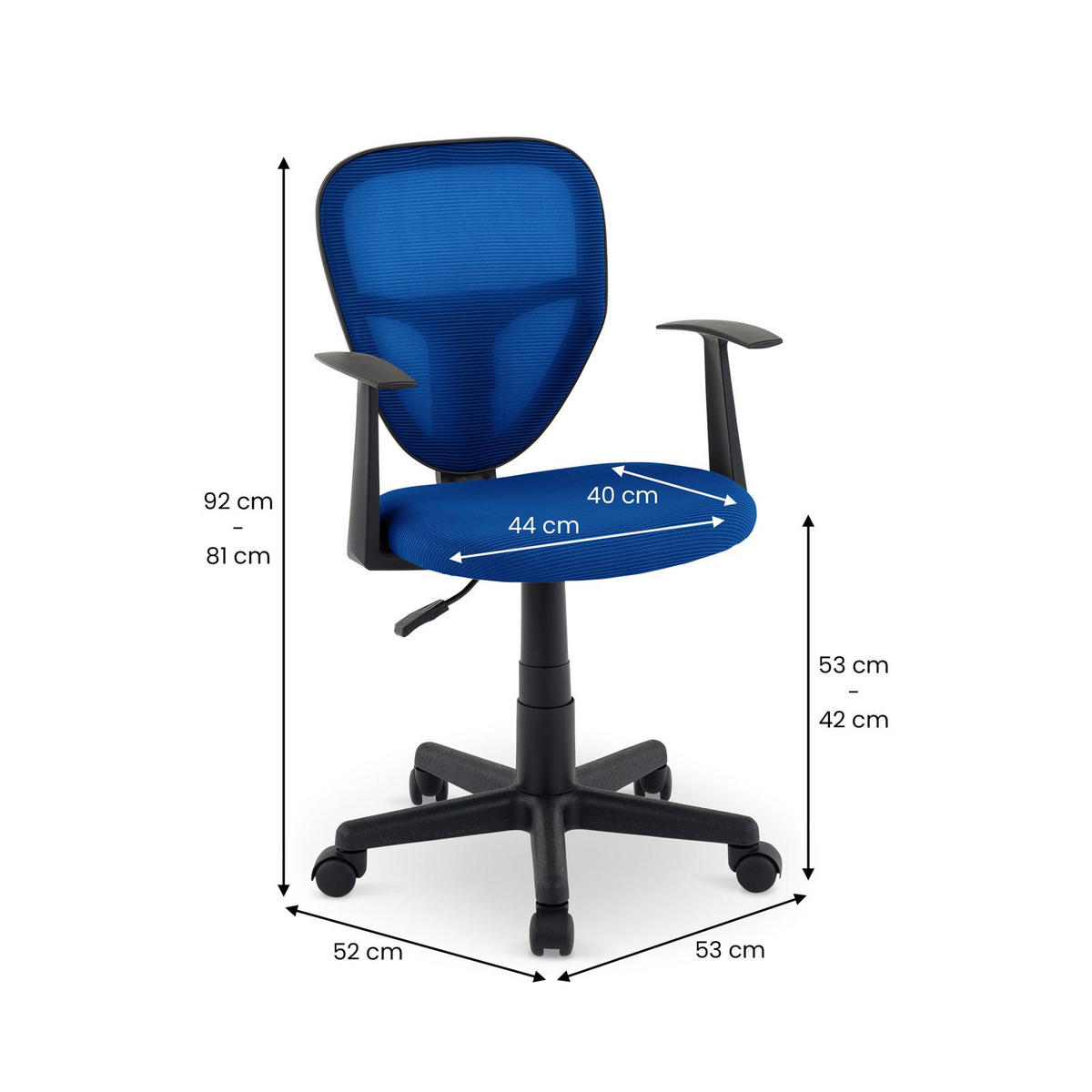 KINDERDREHSTUHL STUDIO - Blau, Textil (53/92/52cm) - IDIMEX