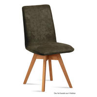 ESSZIMMERSTUHL drehbar (6er-Set) Donni 47x92x60 Eiche geölt/Khaki - Dunkelgrün/Eichefarben, Kunststoff (60/92/47cm) - 58aufmkessel