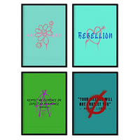 POSTER Set mit 4 Grafitero Magnet A3 Rahmenlos - Klar, Papier (29.7/3cm) - Nacnic