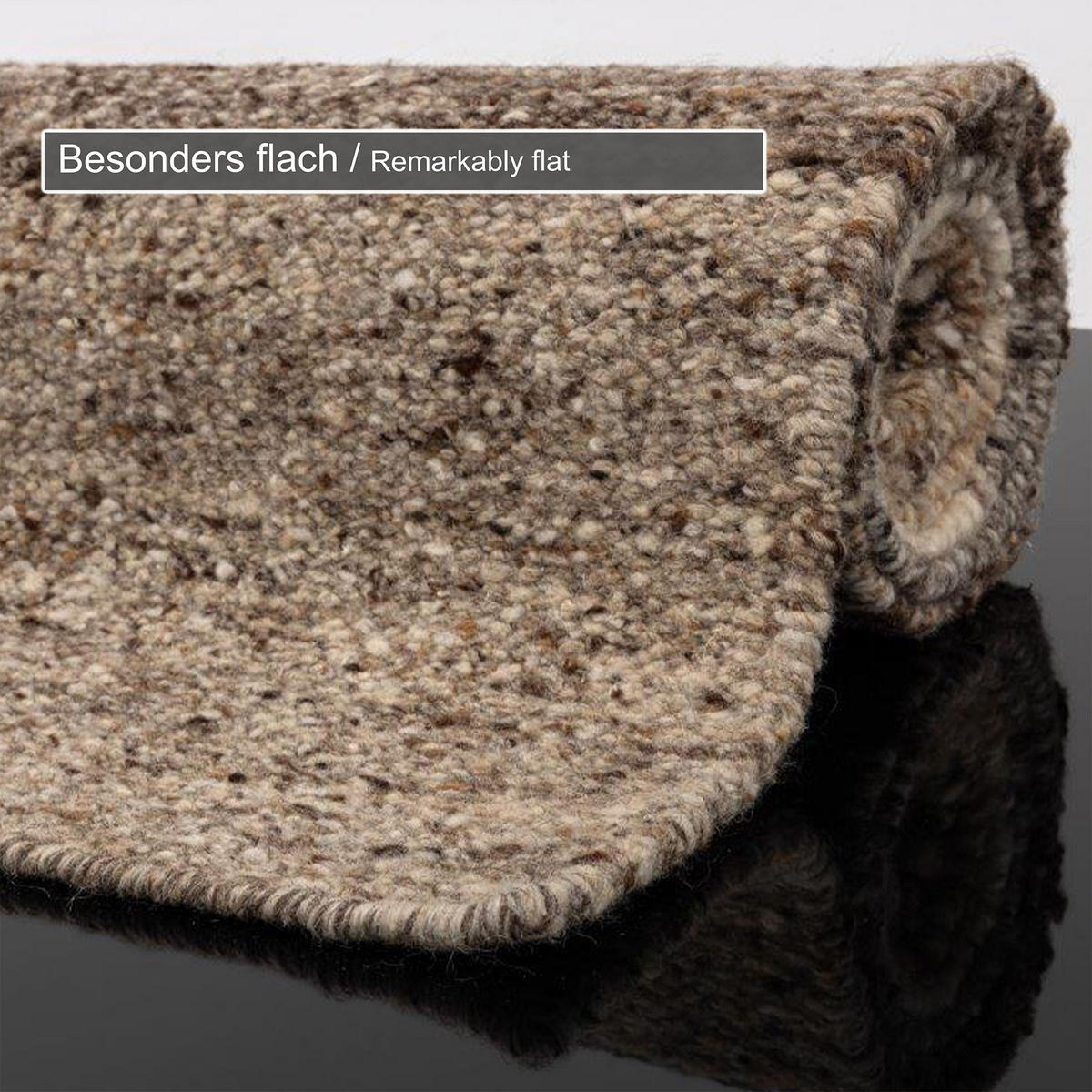 HANDWEBTEPPICH Ehrwald TK-156 Wendbar 170x240 cm - Beige, Textil (170/240cm) - THEKO