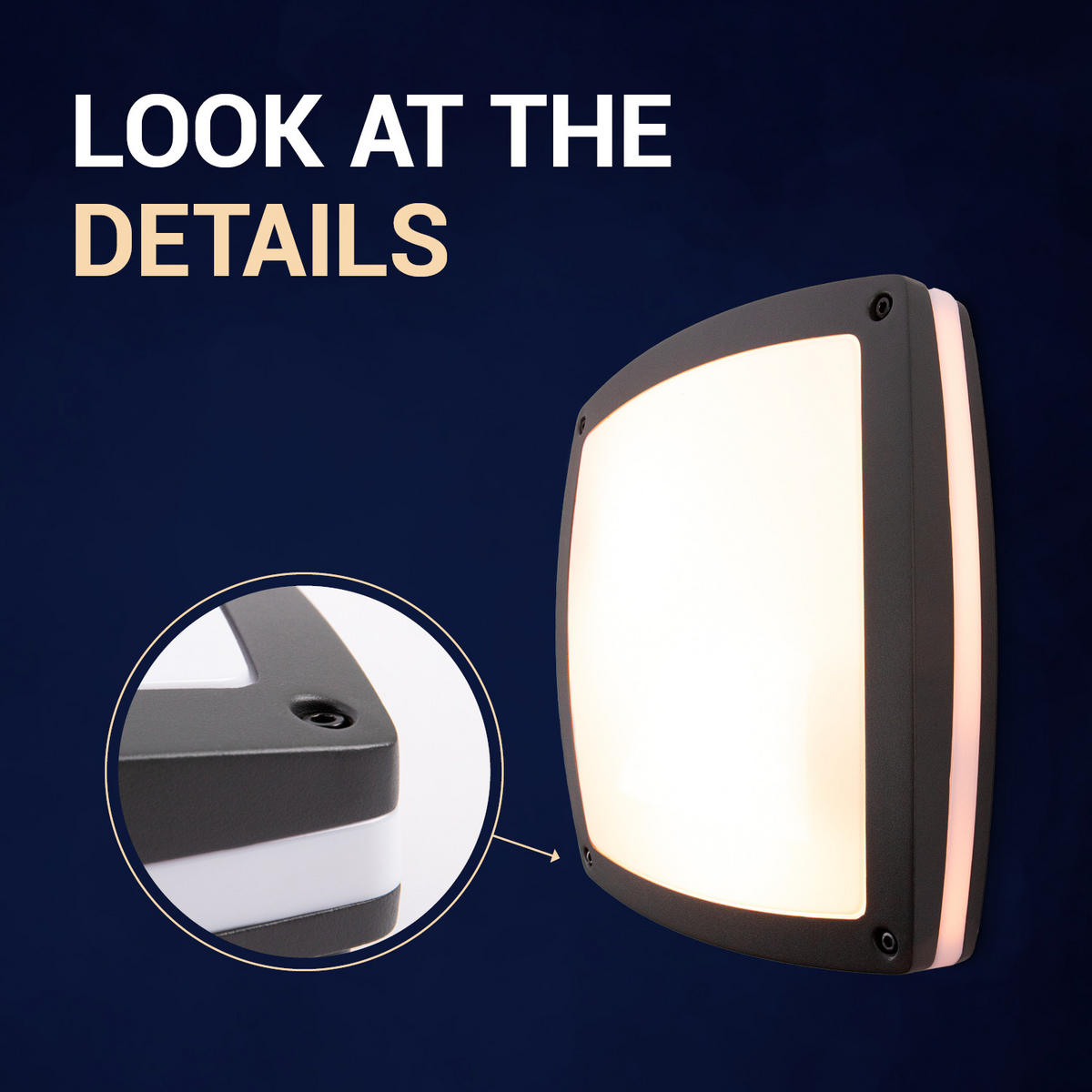 AUSSENLEUCHTE Chiara - Anthrazit, Metall (30/30/9cm) - Paco Home