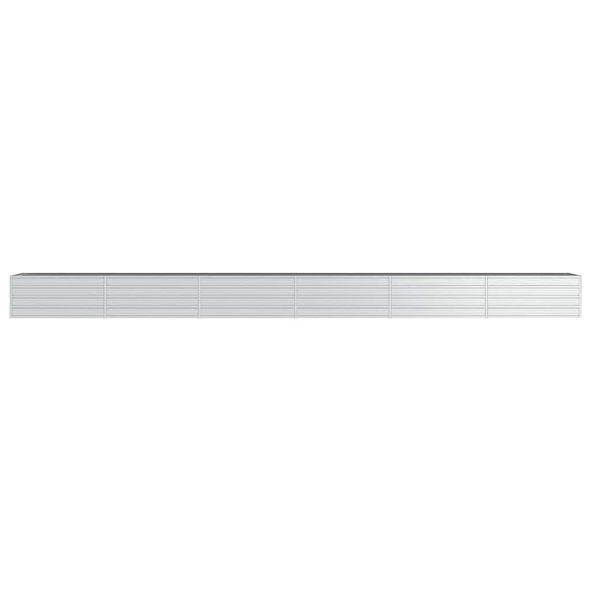 HOCHBEET 600/80/45 cm, aus Verzinkter Stahl, Silber - Silberfarben, Metall (80/45/600cm) - vidaXL