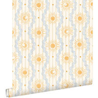 TAPETE Retro-Ornamente 50 x 900 cm - Gelb, Papier (50/0.1cm) - ESTAhome
