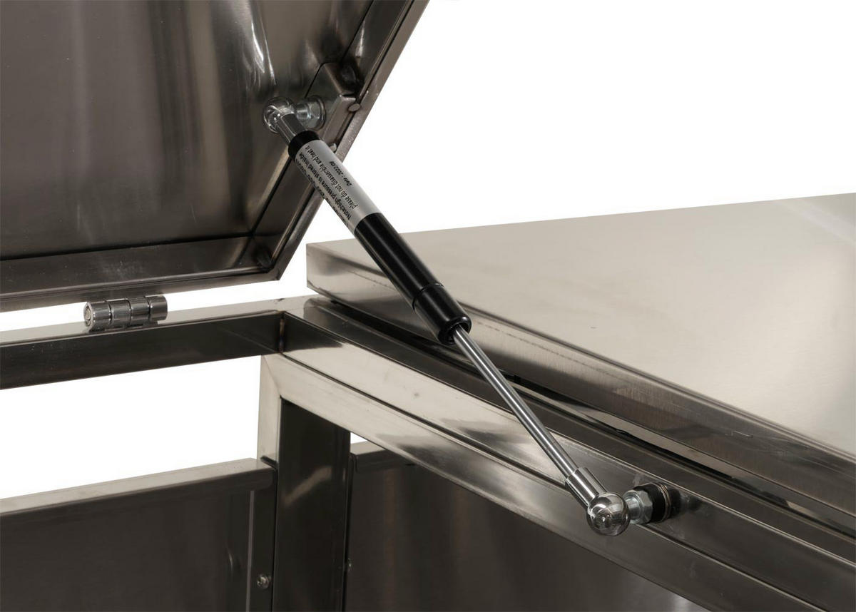 MÜLLTONNENBOX 2er 116,5x131x80cm erweiterbar Edelstahl 48kg - Silberfarben, Metall (131/116.5/80cm) - PROREGAL