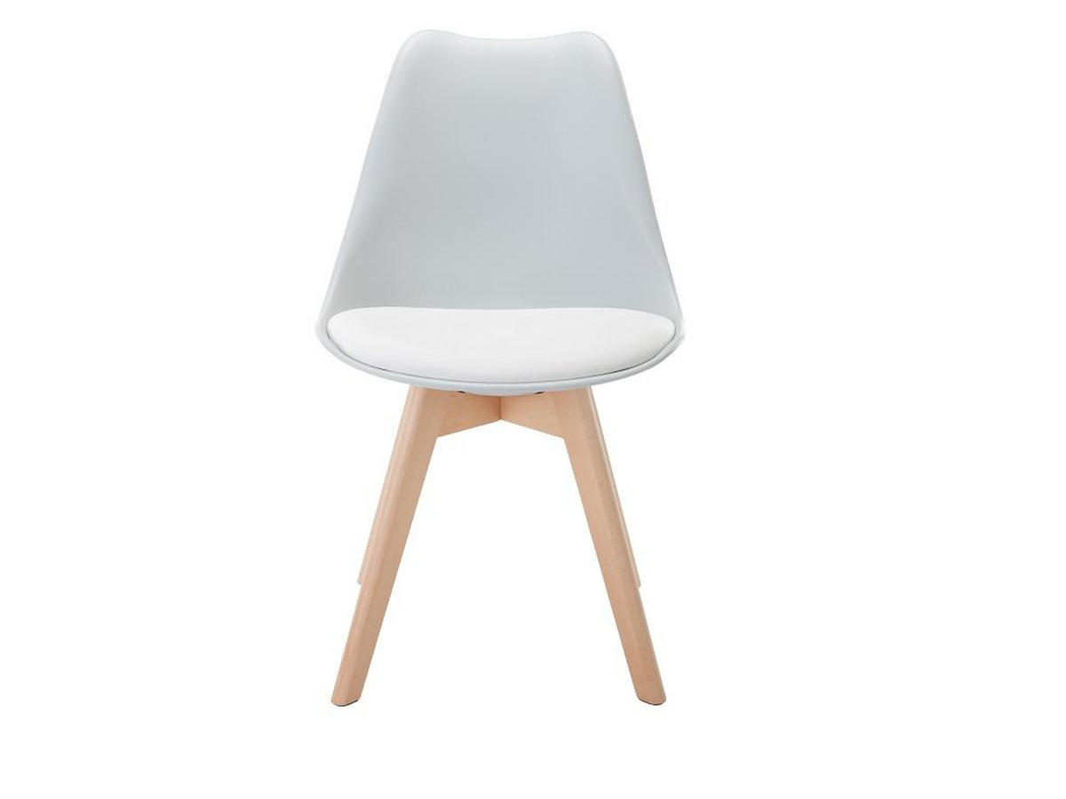 STUHL 2er-Set - Polypropylen & Buche - Hellgrau - JODY - Hellgrau, Kunststoff (57/82/49cm) - Vente-Unique