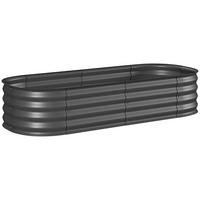 HOCHBEET 150x62x30 cm modular offen dunkelgrau - Dunkelgrau, Metall (150/30/62cm) - Fortuna Lai