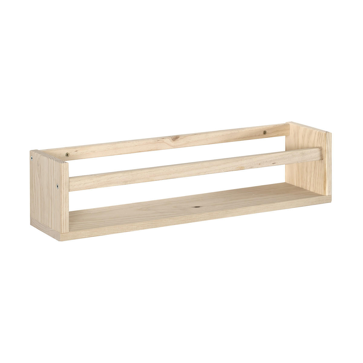 WANDREGAL aus massiver Kiefer - L60 x H15 cm - Apfelbaumfarben, Holz (15/15/60cm) - Calicosy