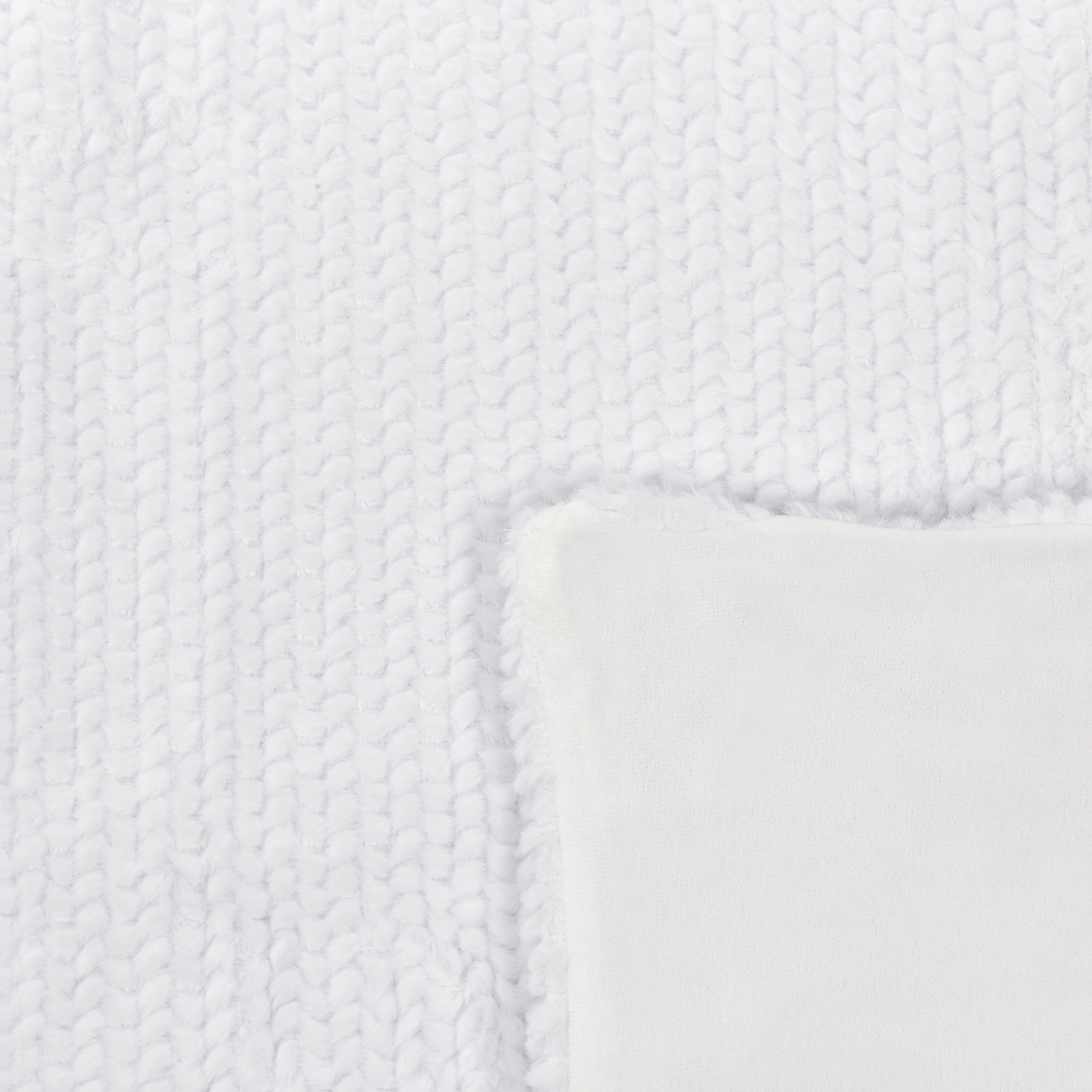 DECKE Weiß Bjas 200/220 cm - Weiß, Textil (200/220cm) - Beliani