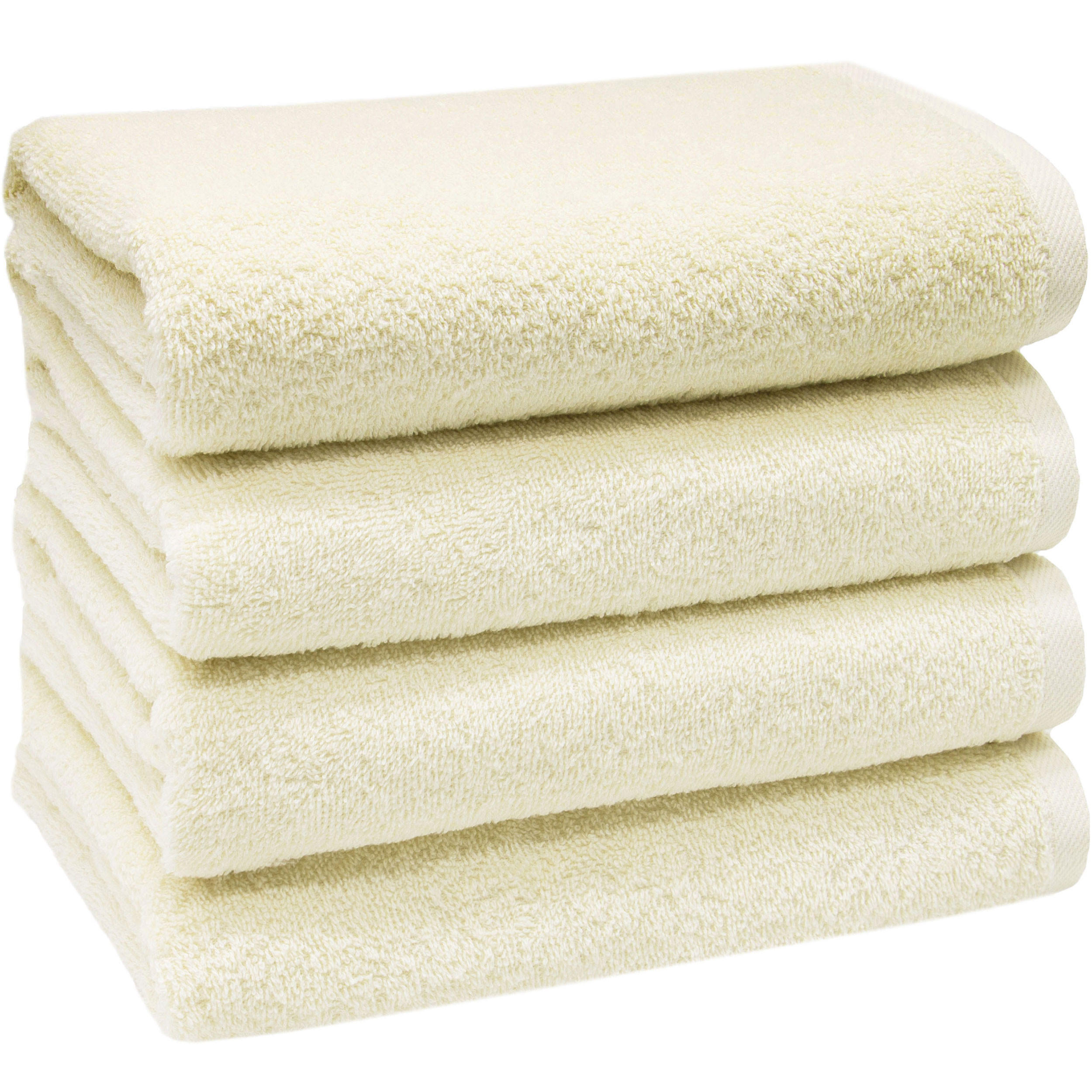 HANDTÜCHER, 4er-Set, 50x100 cm, 100% Baumwolle, Weiß - Beige, Textil (50/100cm) - Zollner