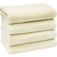 HANDTÜCHER, 4er-Set, 50x100 cm, 100% Baumwolle, Weiß - Beige, Textil (50/100cm) - Zollner