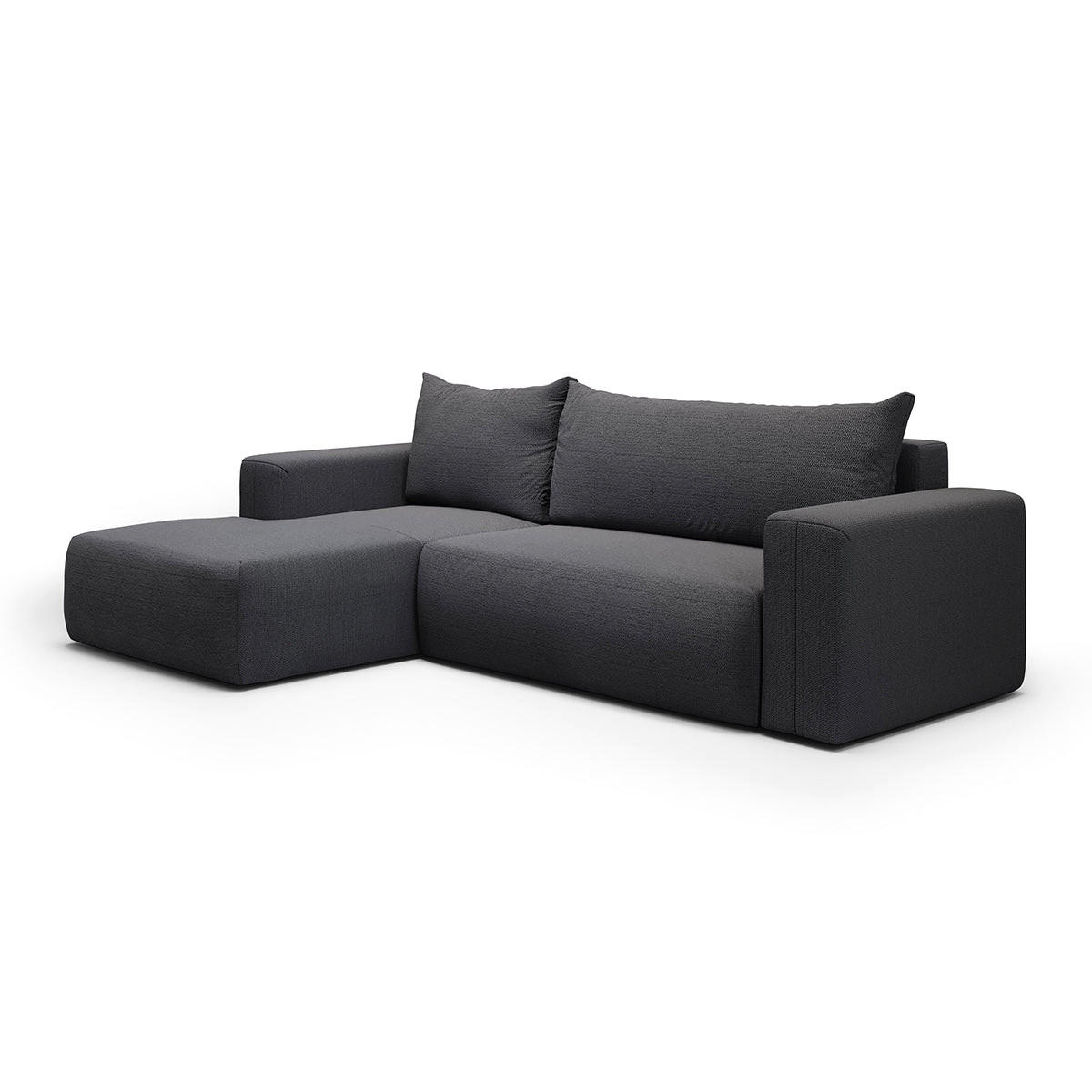 ECKSOFA Bliss 3 Sitzplätze Dunkelgrau - Grau, Holz (268/163cm) - Petits-meubles