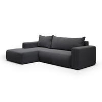 ECKSOFA Bliss 3 Sitzplätze Dunkelgrau - Grau, Holz (268/163cm) - Petits-meubles