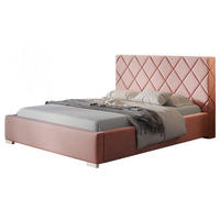 POLSTERBETT Málaga mit Kopfteil, 160x200 cm, Doppelbett mit Bettkasten und Lattenrost aus Holz, Velourstoff Grau - Grau, Holz/Textil (160/200cm) - Alpi-Möbel