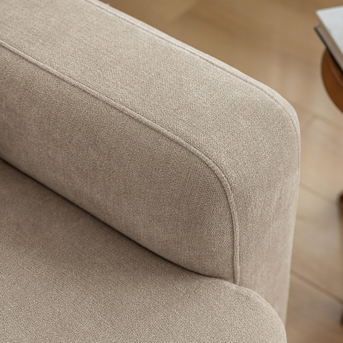 3-SITZER-SOFA Beige - Beige, Holz (211/71/67cm) - Urban Meuble