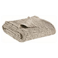 PLAID Tana leinen 140 x 200 cm - Sandfarben, Textil (140/200cm) - Vivaraise