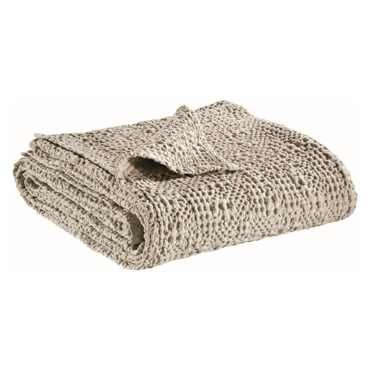 PLAID Tana leinen 140 x 200 cm - Sandfarben, Textil (140/200cm) - Vivaraise