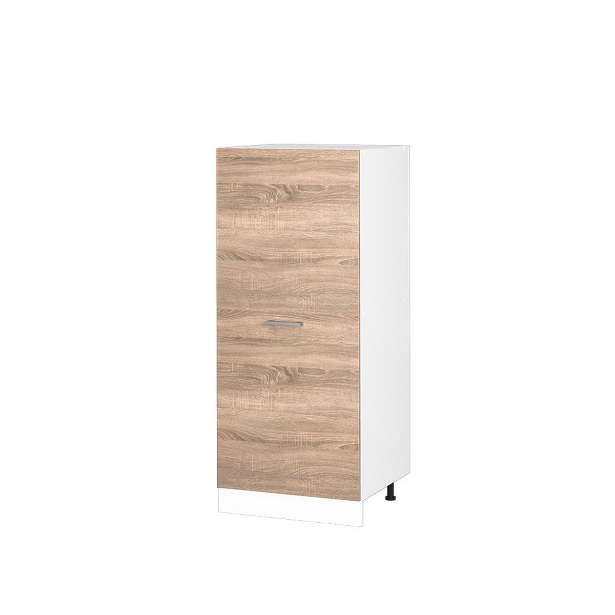 HOCHSCHRANK R-Line Sonoma 60 cm mit großer Tür - Weiß/Sonoma Eiche, Holzwerkstoff (60/143/57.2cm) - Vicco