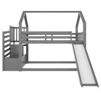 HAUSBETT 90/200 cm Grau - Grau, Holz - Raumix