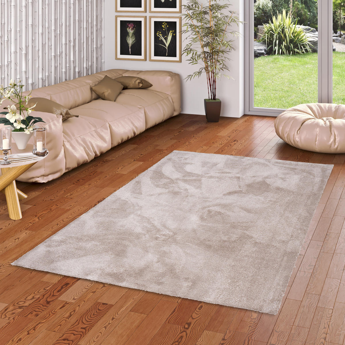 HOCHFLORTEPPICH LIVORNO SUPER SOFT - Beige, Textil (200/200cm) - Snapstyle