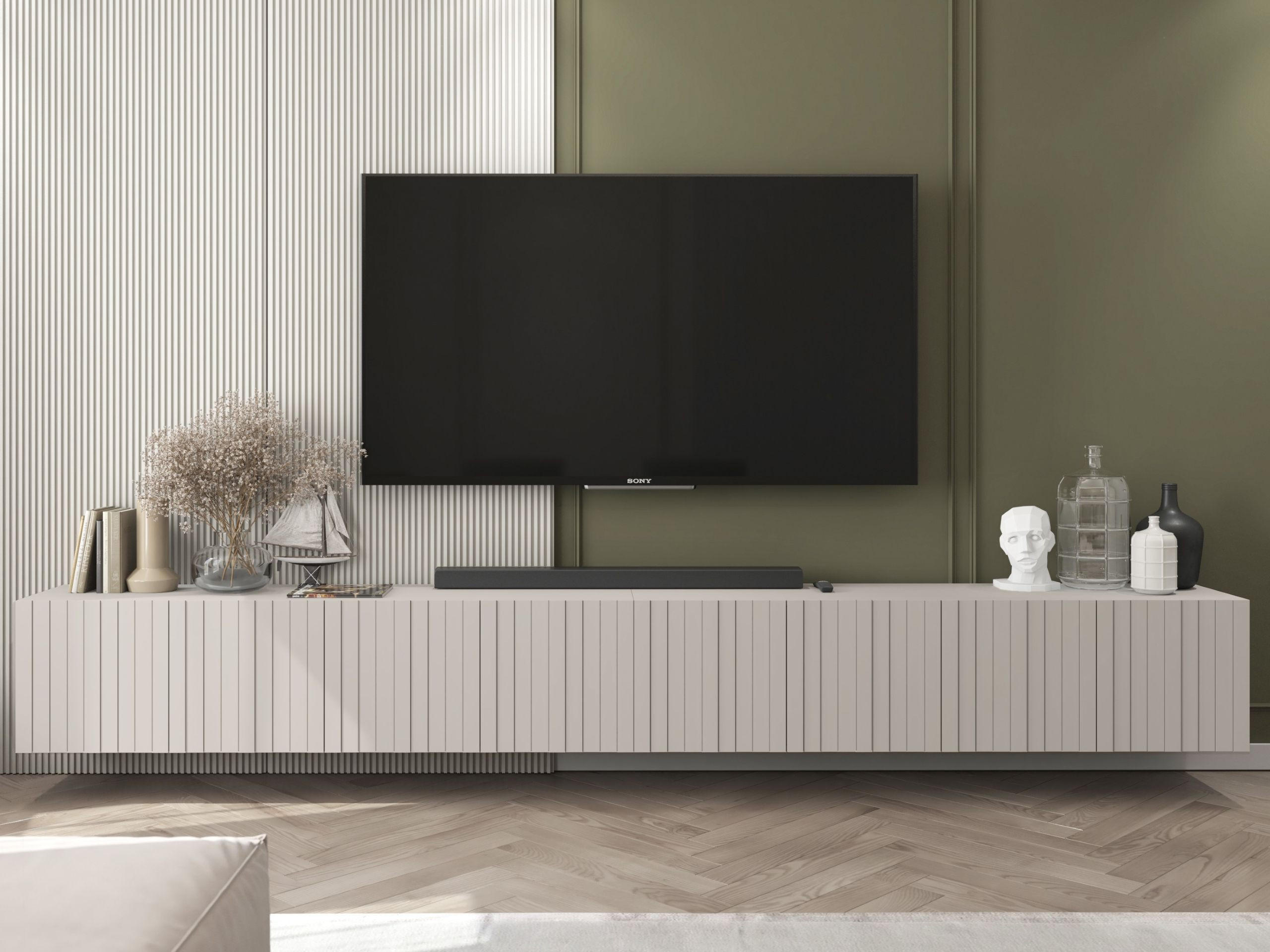 TV-LOWBOARD 2-er Set Elpis Kaschmir Matt Glamour 150 cm - Kaschmir, Holzwerkstoff (300/37.5/36.5cm) - Meble Lindner