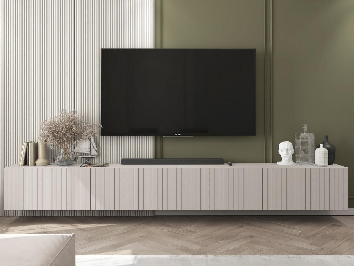 TV-LOWBOARD 2-er Set Elpis Kaschmir Matt Glamour 150 cm - Kaschmir, Holzwerkstoff (300/37.5/36.5cm) - Meble Lindner