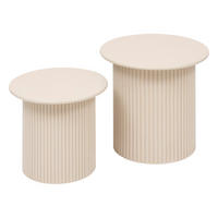 COUCHTISCHE kleiner und großer Eino rund Beige - Beige, Holzwerkstoff (40/40/38cm) - Atmosphera Createur d´interieur