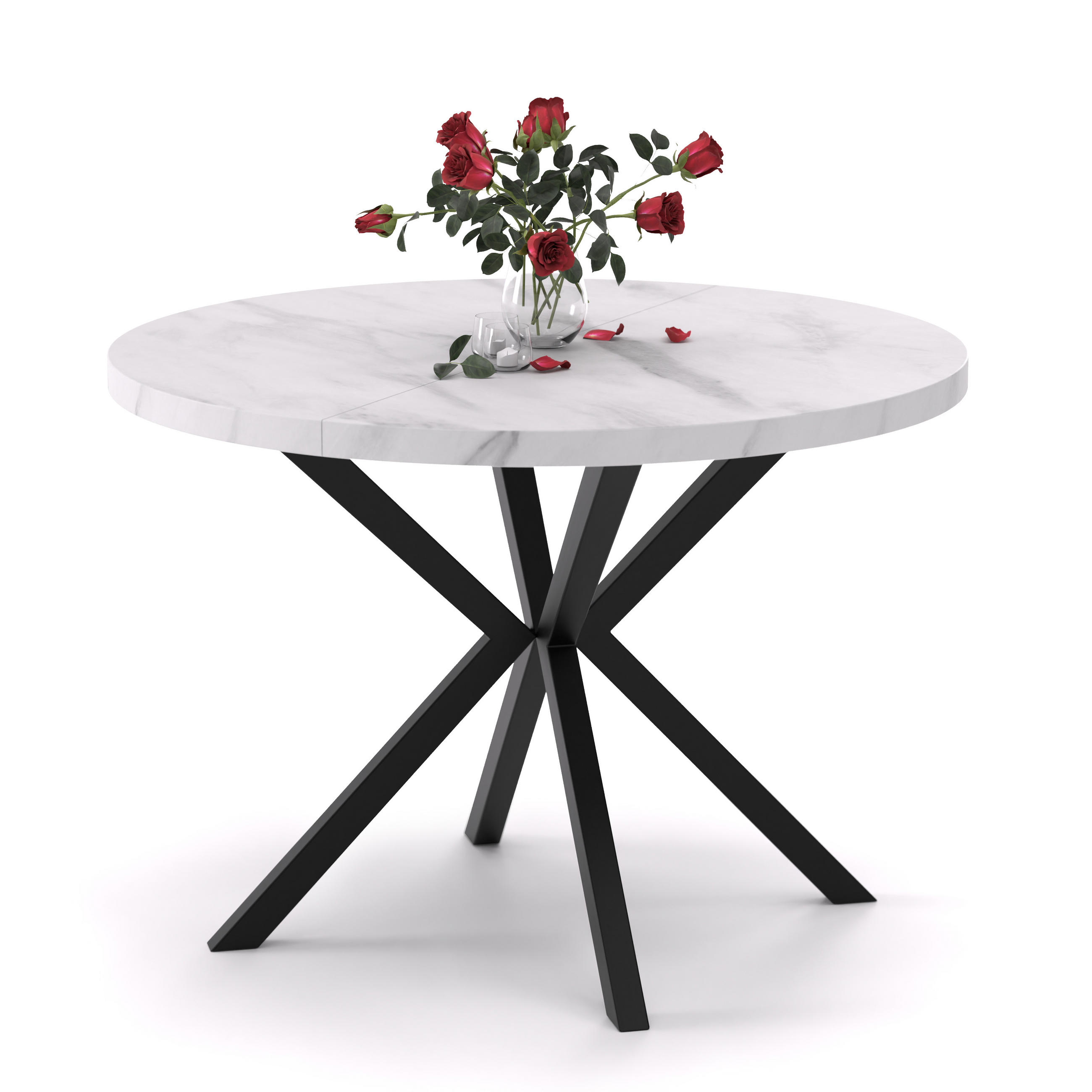 Idohome Ausziehtisch Perlmutt 90x76x90 cm