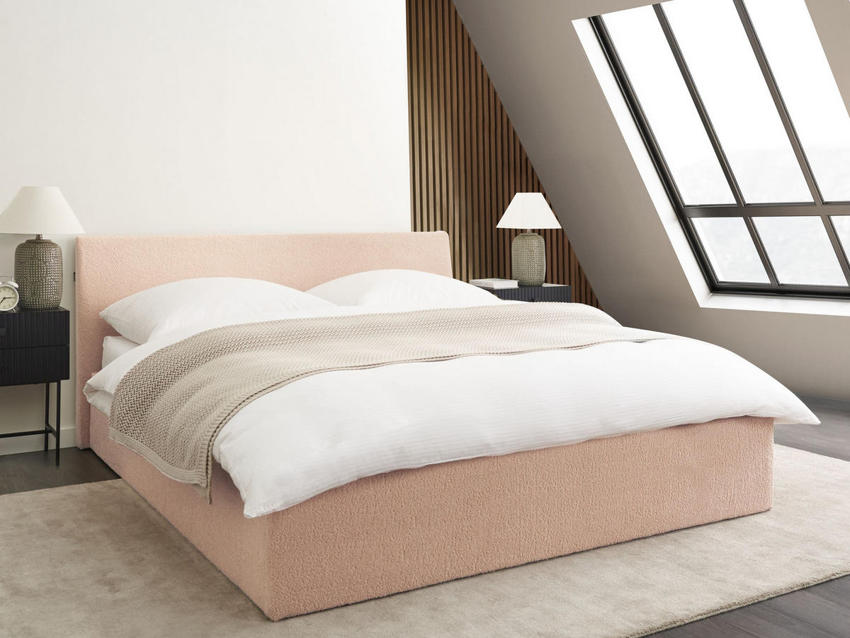 POLSTERBETT 160x200 cm Beige Orbey - Beige, Textil (160/200cm) - Beliani