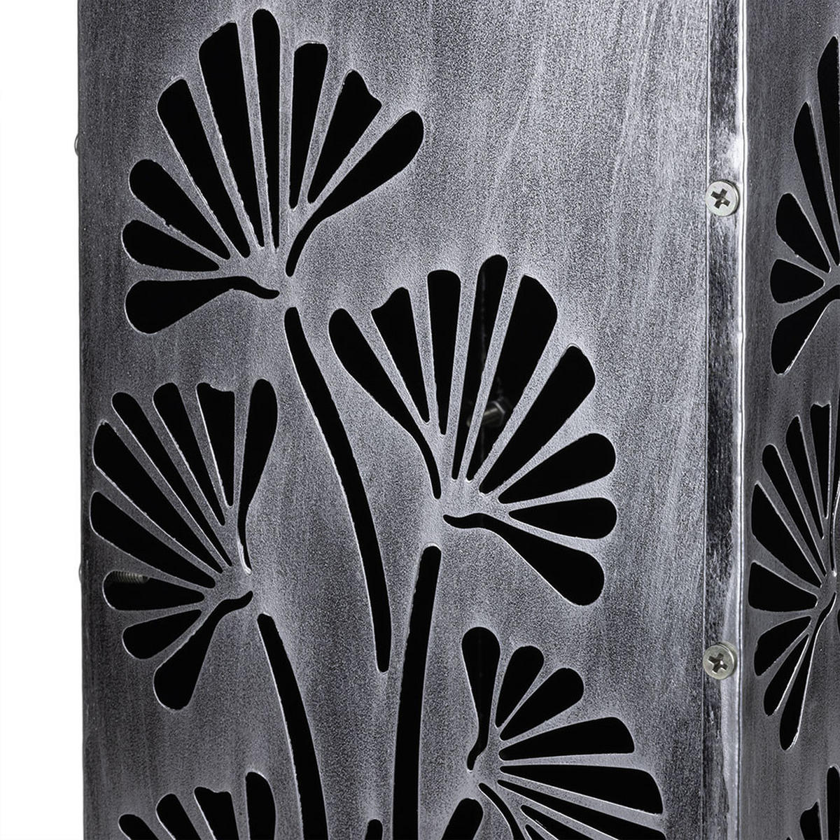 LED SOLARLAMPE Pflanzschale Silber-Antik - Silberfarben, Metall (25/25/59cm)