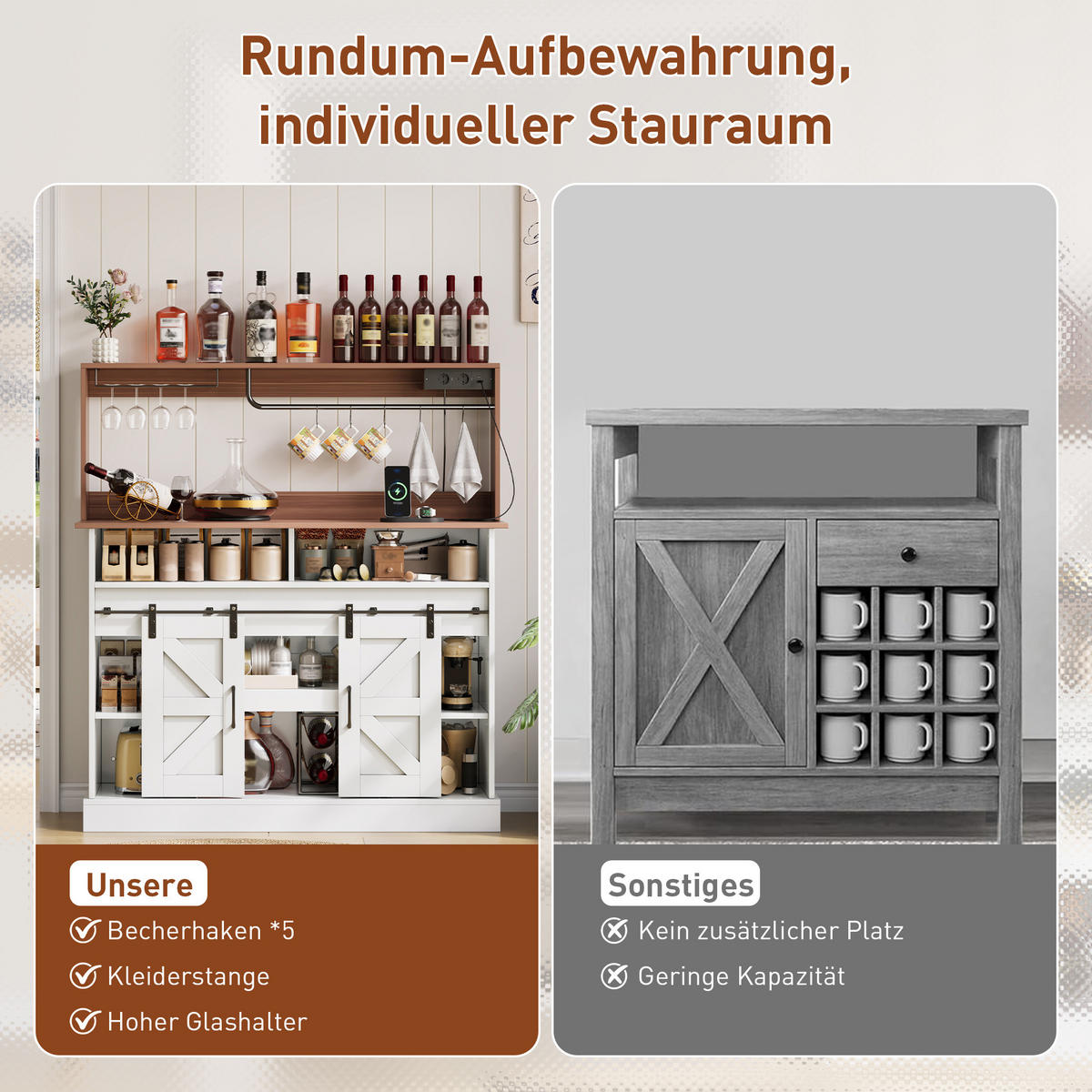 BUFFET Sideboard 120x40x130cm Weiß mit Steckdosen & Schiebetüren - Weiß, Holzwerkstoff (120/130/40cm) - Modfu