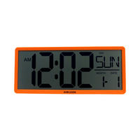 WANDUHR Retro LCD 34.8/34.8/14.8 cm - Orange, Kunststoff (34.8/14.8/34.8cm) - Karlsson
