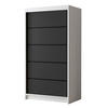 SCHWEBETÜRENSCHRANK Letto IV - 100 cm - Schwarz/Weiß, Holzwerkstoff/Metall (100/200/58cm) - Sofnet