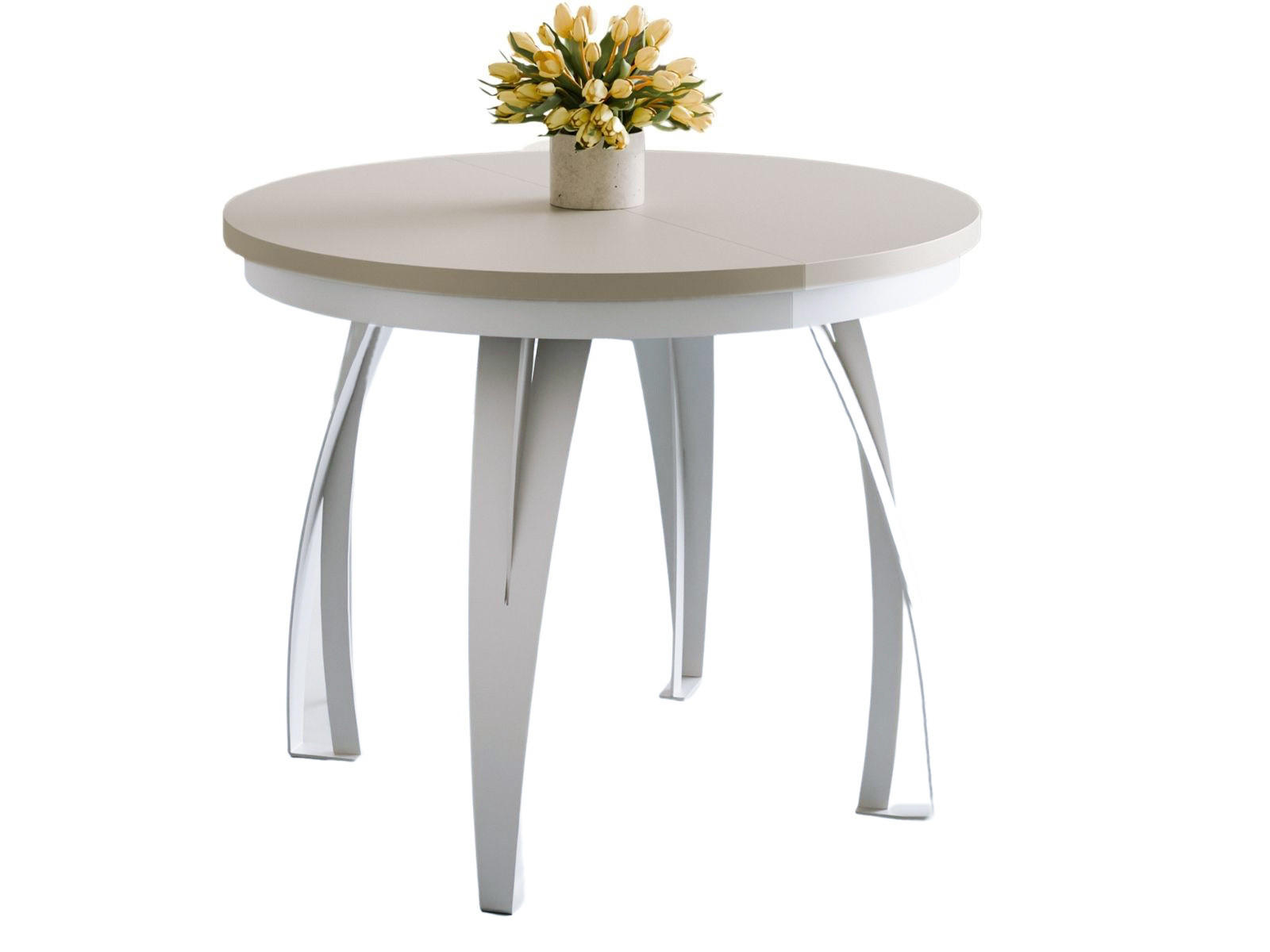 ESSTISCH LUGOS ausziehbar Ø 100 Kaschmir - Kaschmir, Holzwerkstoff (100/100/77cm) - Compleo24