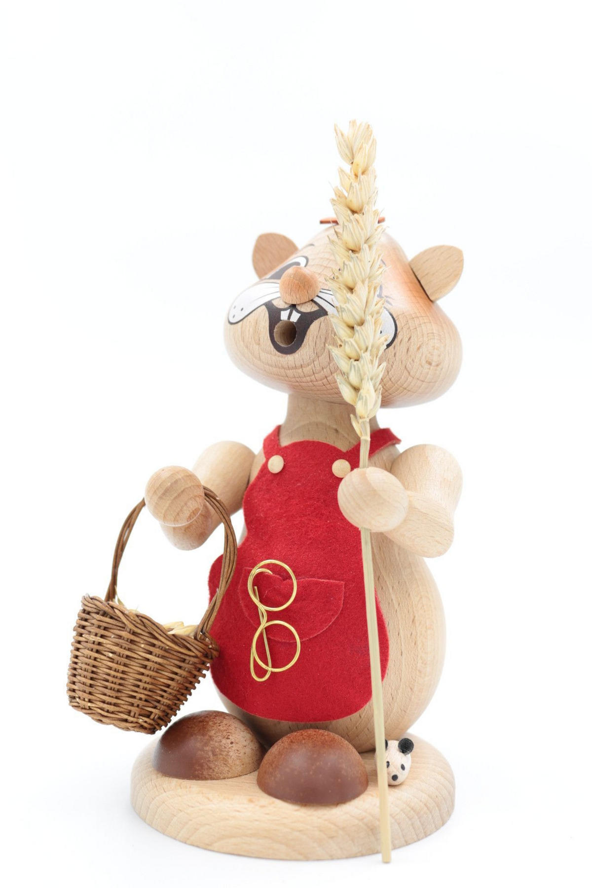 RAUCHFIGUR Hamster Urhamster-Frau 18 cm - Multicolor, Holz (12/18/0.1cm)