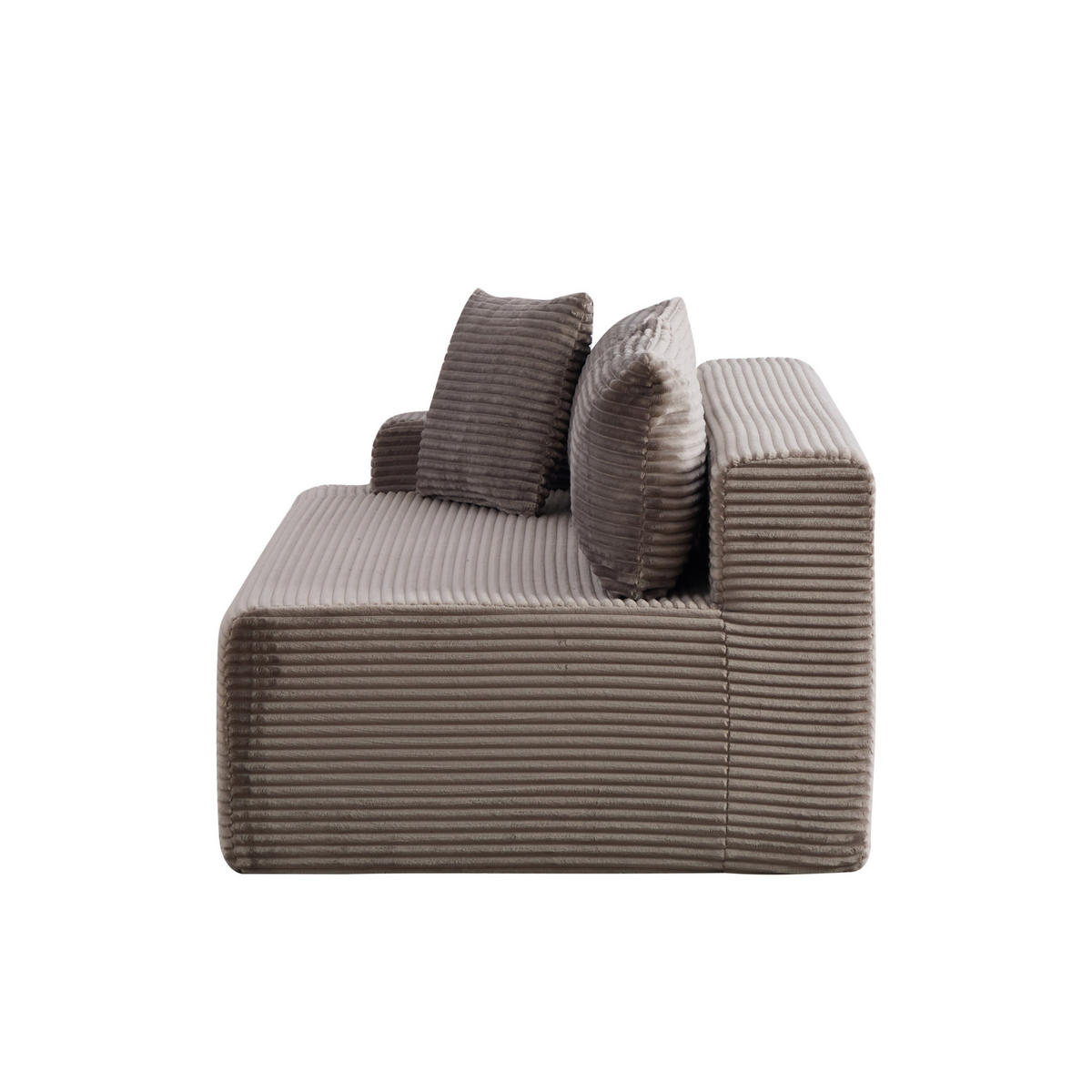 SOFAELEMENT 172/99/74.5 cm Grau Chenillestoff - Grau, Textil (99/74.5/172cm) - Oxeza