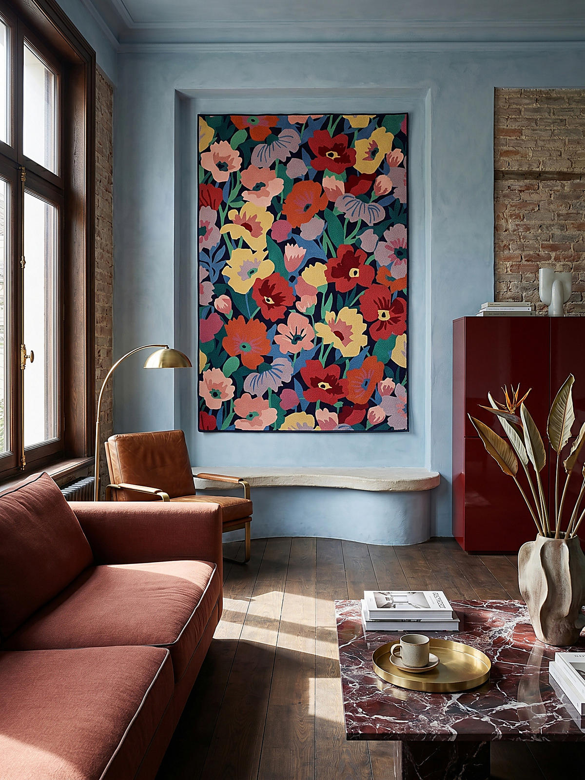 WOLLTEPPICH DAHLIA, floral, Bunt, 180 x 230 cm - Multicolor, Textil (230/180cm) - KADIMA DESIGN