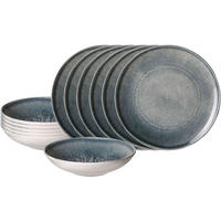 TAFELSERVICE Grana blau-grau 12er Set - Blau/Grau, Keramik (2/2/2cm) - Ritzenhoff Breker