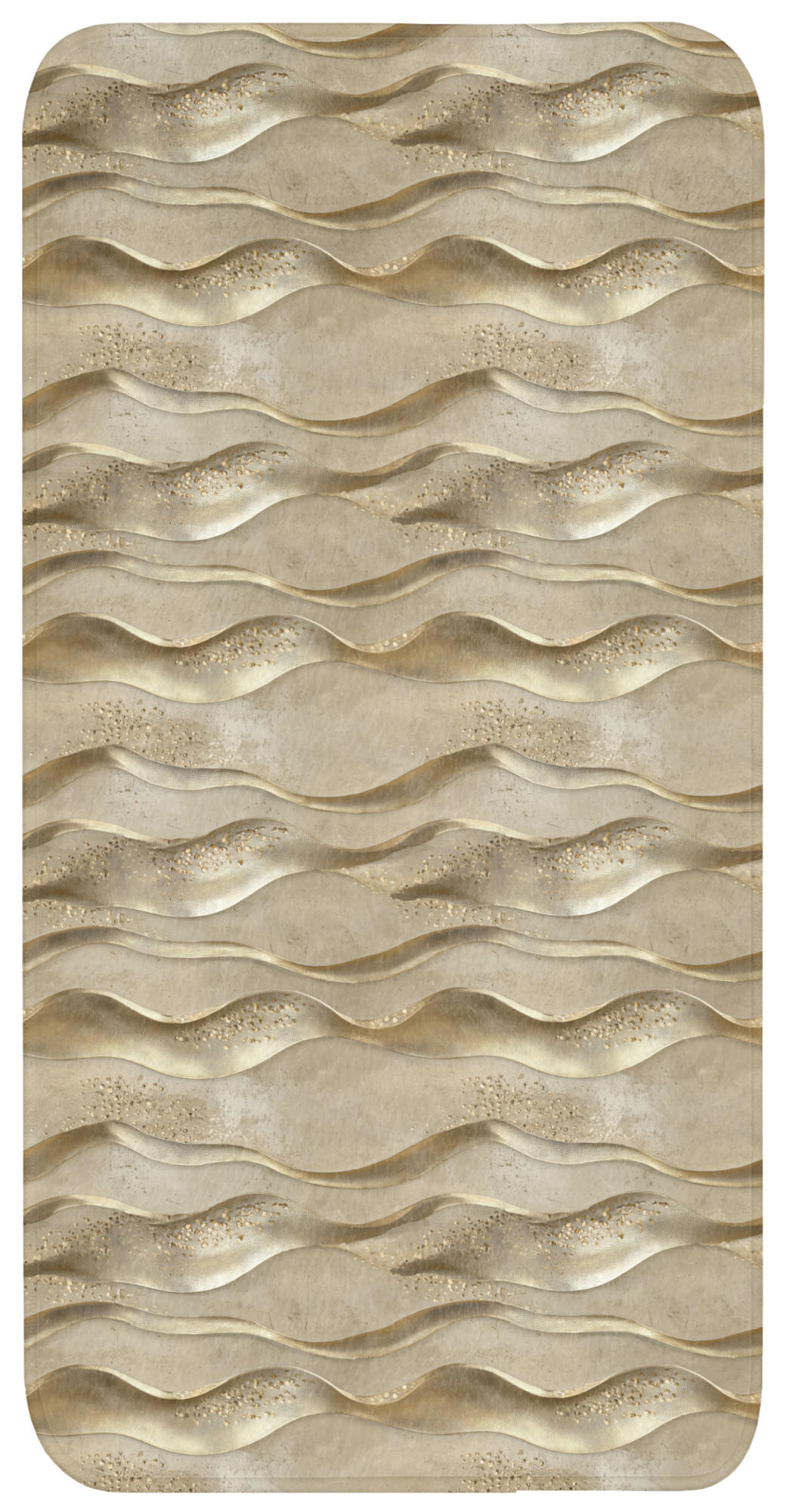 BADEMATTE Wellen - Muster - Gold 60x120 cm - Messingfarben, Kunststoff/Textil (60/120cm)