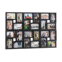 BILDERRAHMEN - Schwarz, Wellpappe/Kunststoff (86/57/3cm) - Relaxdays
