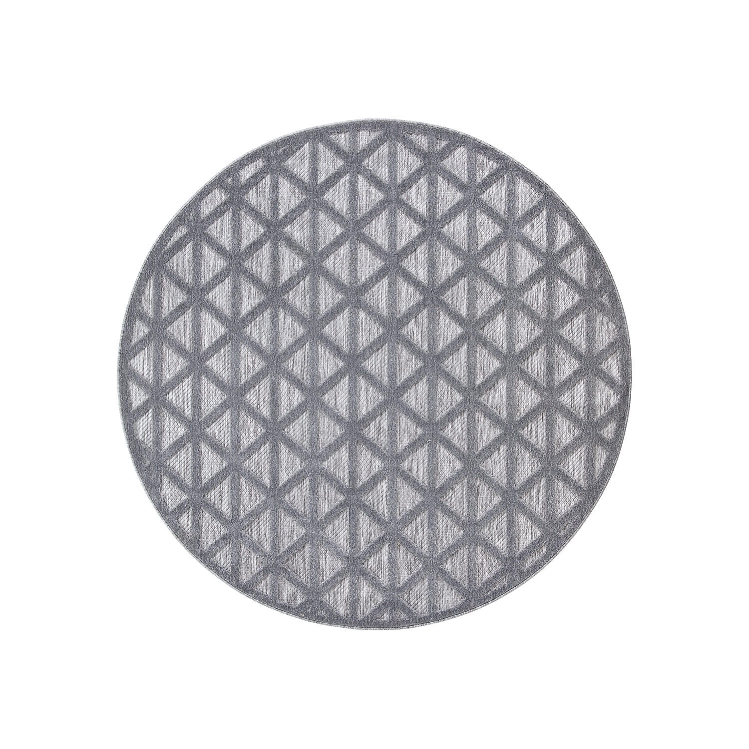 OUTDOOR-TEPPICH Santorini 446 Anthrazit 200 cm Rund - Anthrazit, Textil (200/200cm) - carpet city